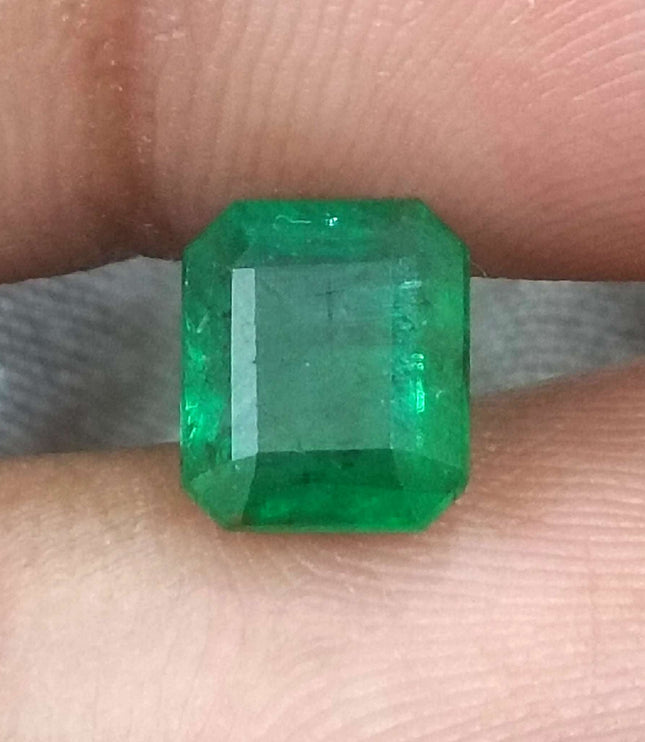 Certified 2.09ct Zambian Natural Emerald.
