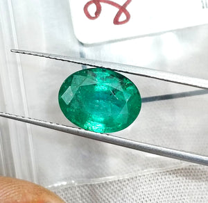 Certified 2.80ct Zambian Natural Emerald.