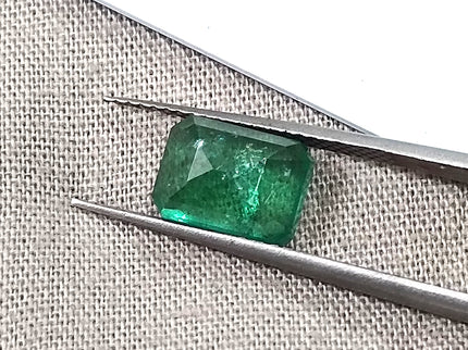 2.10ct Natural Emerald Medium Deep Green Octagon Cut Gemstone