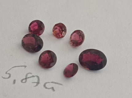 Rubellite tourmaline lot of 5.87ct