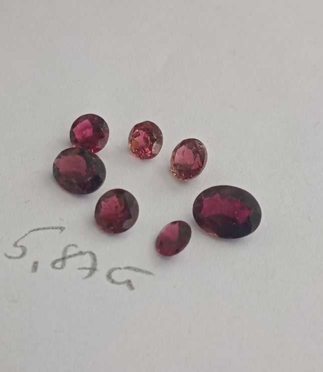 Rubellite tourmaline lot of 5.87ct