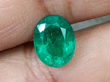 3.04ct Zambian Emerald, Forest Green Certified Natural Oval Cut Loose Gemstone
