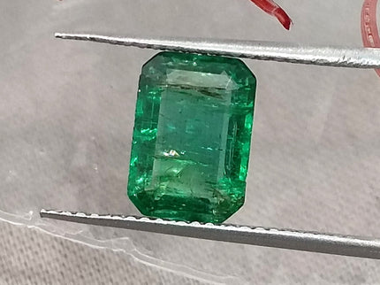 Natural Emerald 1.54ct Vivid Deep Green SGL Certified Zambian Octagon Cut Loose Gemstone