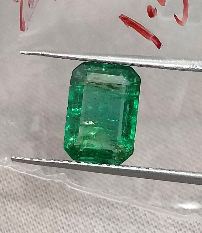 Natural Emerald 1.54ct Vivid Deep Green SGL Certified Zambian Octagon Cut Loose Gemstone