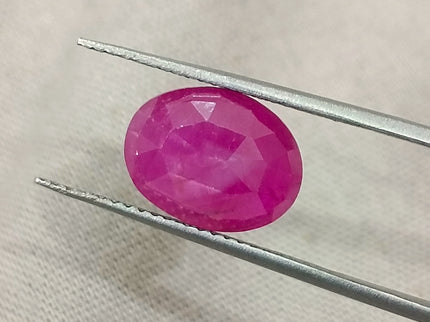 Mozambique Ruby 4.00ct Natural Unheated Red Oval Cut Certified Gemstone