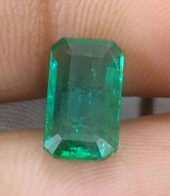 2.29ct Quality Natural Emerald, Certified Zambian Origin Octagon Cut Stone