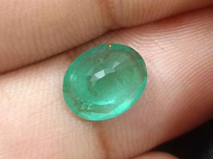 Certified 2.47ct Natural Zambian Emerald Stone.