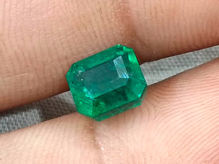 2.41ct Natural Emerald Vivid Green GSI Certified Octagon Cut Gemstone