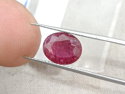 2.39ct Untreated Natural Ruby SGL Certified Mozambique Deep Cherry Red Oval Cut Gemstone