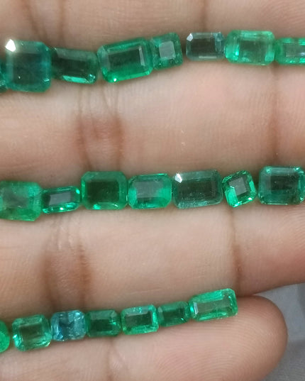 20.64ct Medium to Vivid Green Zambian Emerald Parcel Minor Oiled Loose Gemstones