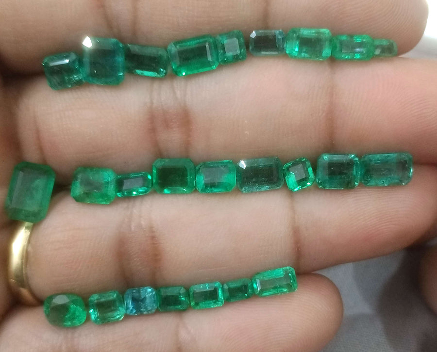 20.64ct Zambian Natural Emerald Parcel