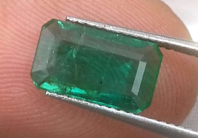 2.29ct High Quality GSI USA Certified Vivid Green Zambian Emerald Minor Oiled Loose Gemstone