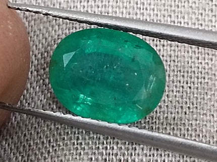2.64ct Certified Natural Zambian Emerald, Green Loose  Gemstone
