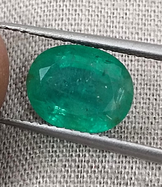 2.64ct Certified Natural Zambian Emerald, Green Loose  Gemstone