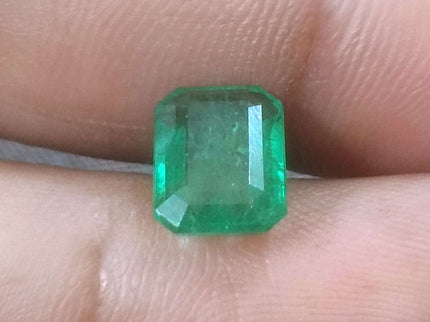 Zambian Emerald 2.76ct Certified Natural Medium Green Octagon Cut Loose Gemstone