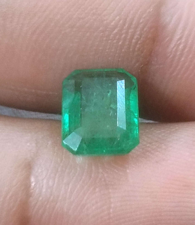 Zambian Emerald 2.76ct Certified Natural Medium Green Octagon Cut Loose Gemstone