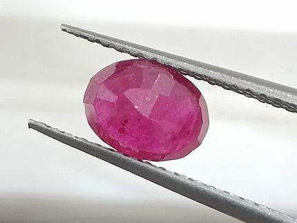 1.04ct Natural Mozambique Ruby Oval Red GSI Certified Gemstone H/GF