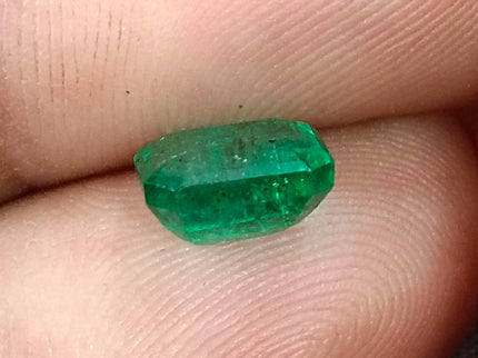 Zambian Emerald 2.30ct Intense Spring Green Octagon Cut Loose Gemstone