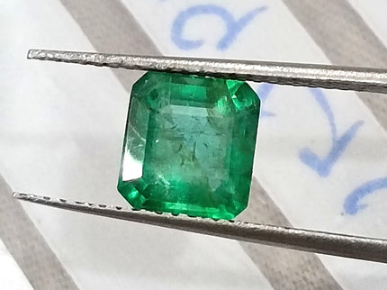 1.59ct Colombian Emerald Natural SGL Certified Medium Deep Green Octagon Cut Loose Gemstone