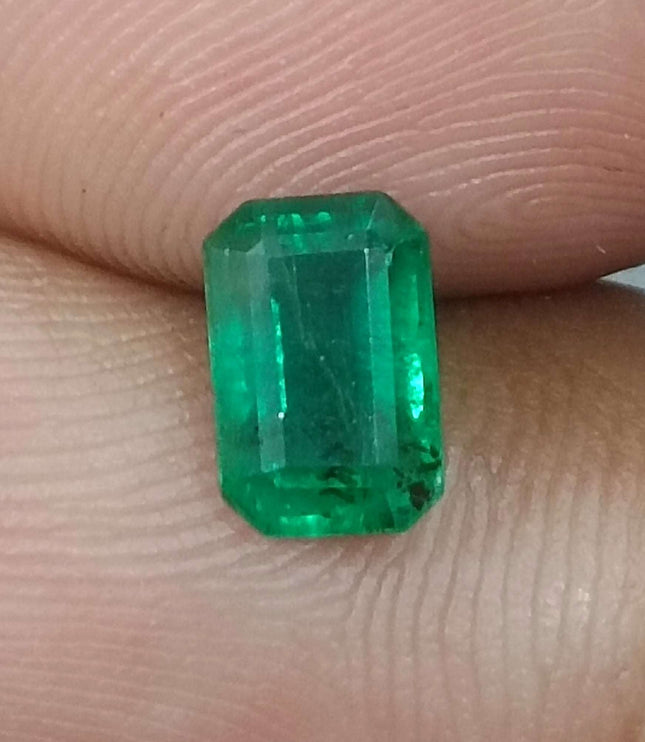 Certified 1.29ct Swat Emerald, Natural Octagon Cut Stone
