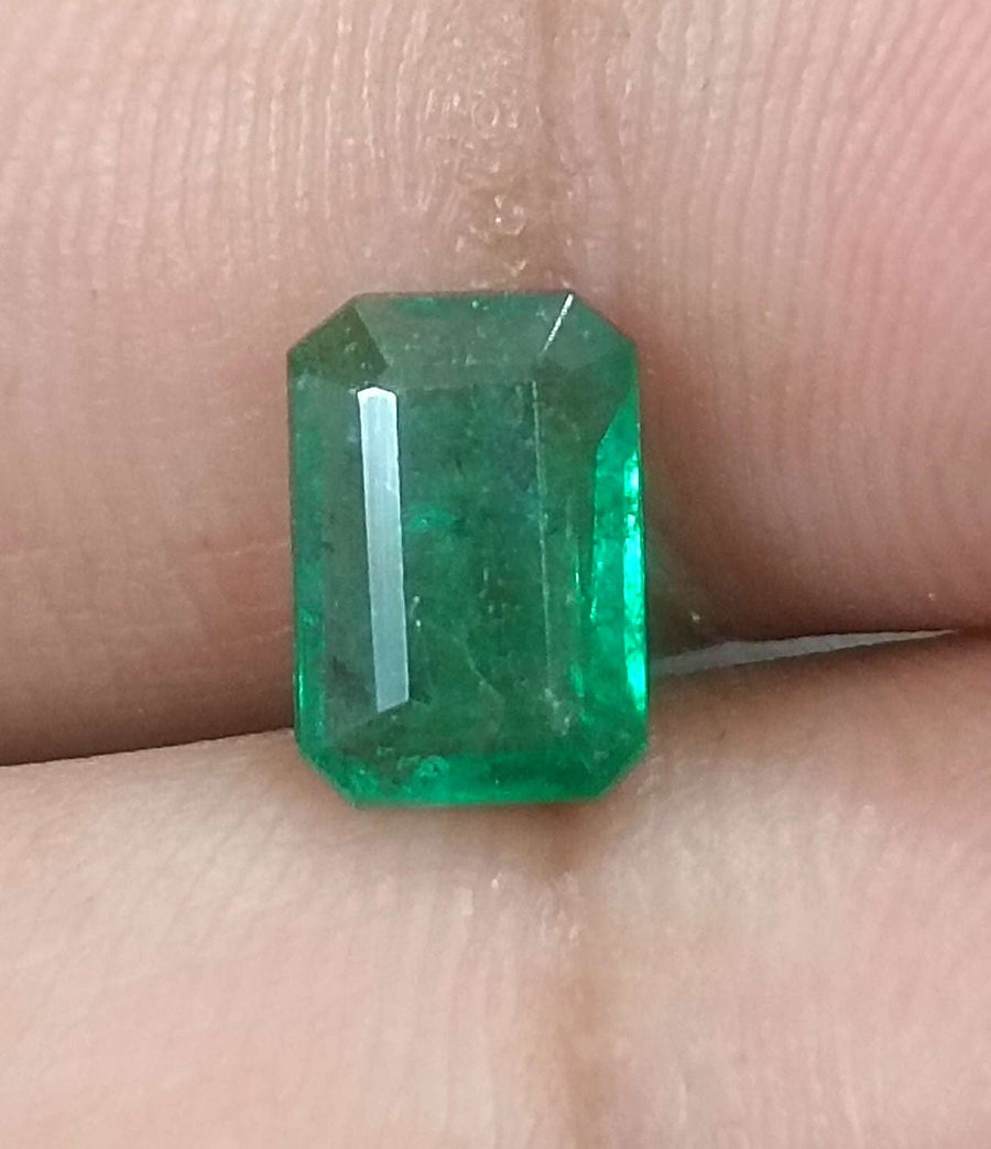 Certified 1.63ct Zambian Natural Emerald.