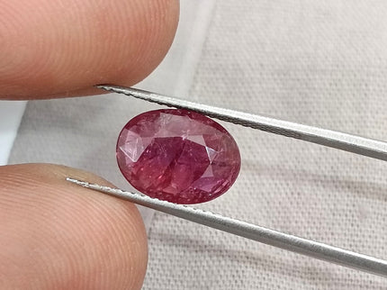 2.19ct Natural Ruby Untreated Mozambique SGL Certified Deep Cranberry Red Stone