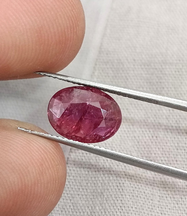 2.19ct Natural Ruby Untreated Mozambique SGL Certified Deep Cranberry Red Stone