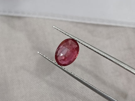 1.11ct Unheated Natural Ruby SGL Certified Mozambique Rasberry Red Oval Loose Gemstone