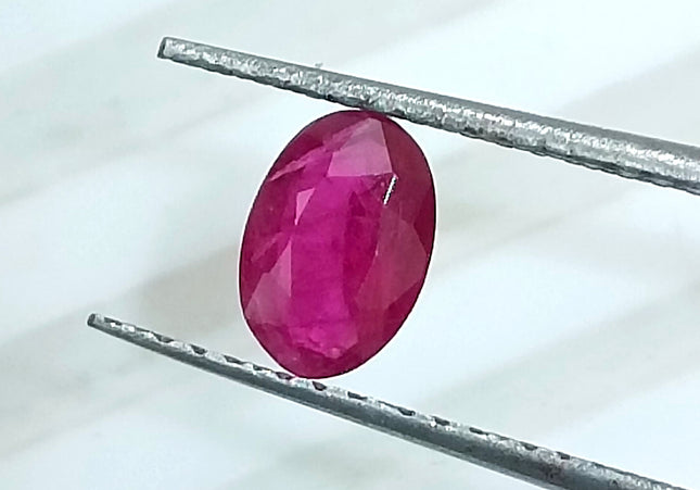 GSI Certified 0.49ct Blood Red Mozambique Ruby, Natural untreated Gemstone