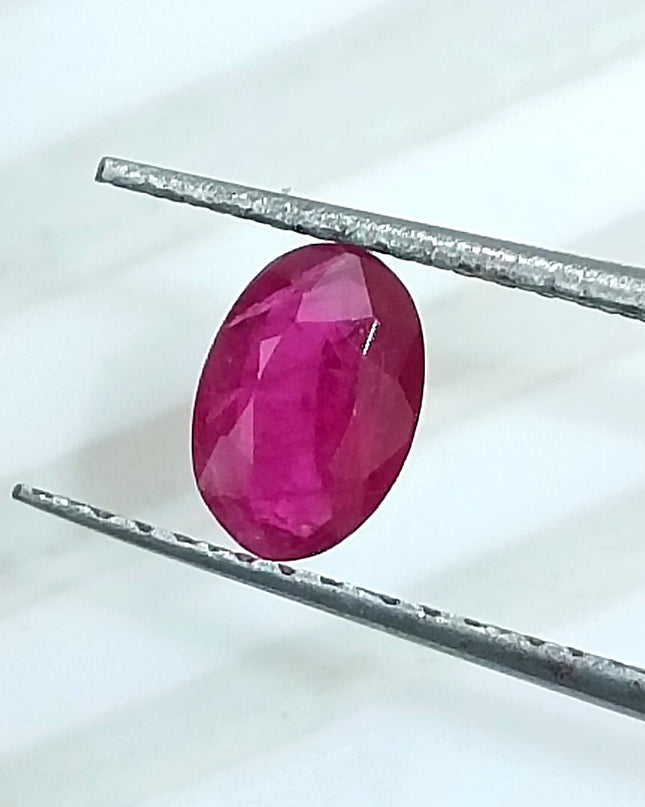 GSI Certified 0.49ct Blood Red Mozambique Ruby, Natural untreated Gemstone