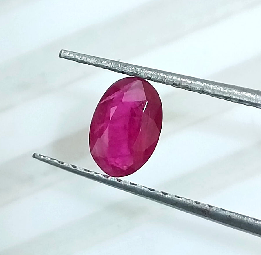 Certified 0.49ct Natural Unheated Blood Red Mozambique Ruby.