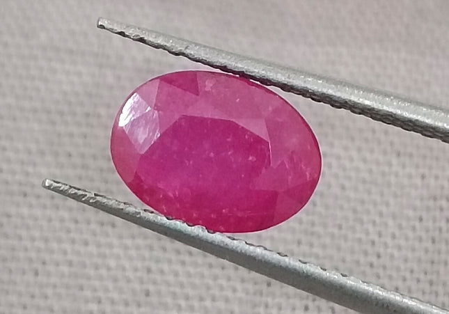 GSI Certified 1.50ct Mozambique Ruby, Natural Untreated Gemstone