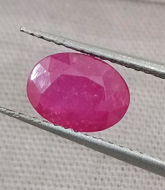 GSI Certified 1.50ct Mozambique Ruby, Natural Untreated Gemstone