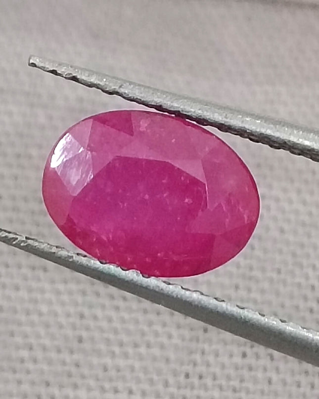 GSI Certified 1.50ct Mozambique Ruby, Natural Untreated Gemstone