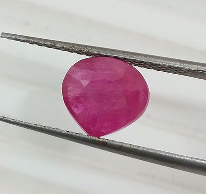 1.99ct African Ruby Certified By GSI, Natural Untreated Gemstone