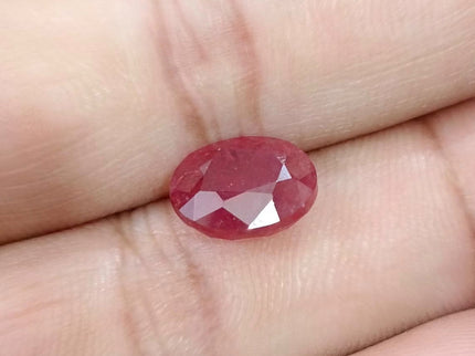 5.27ct Unheated Natural Ruby Crimson Velvet Red Oval Cut Gemstone