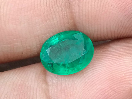 2.72ct Natural Emerald Medium Deep Spring Green Oval Cut SGL Certified Gemstone