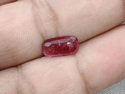 2.04ct Unheated Natural Ruby Wine Red SGL Certified Mozambique Cushion Cut Loose Stone