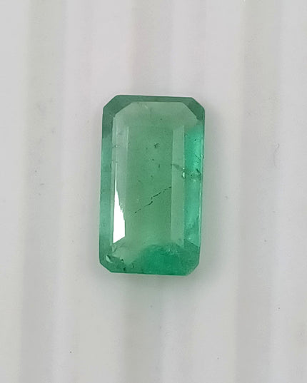 2.74ct GSI Certified Medium Green Zambian Emerald Minor Oiled Loose Gemstone