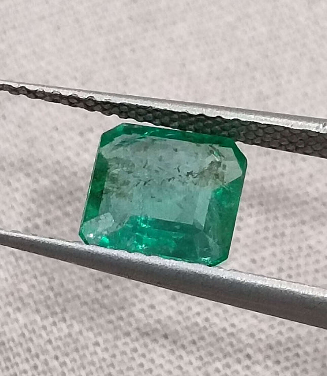 1.38ct Natural Zambian Emerald GSI Certified