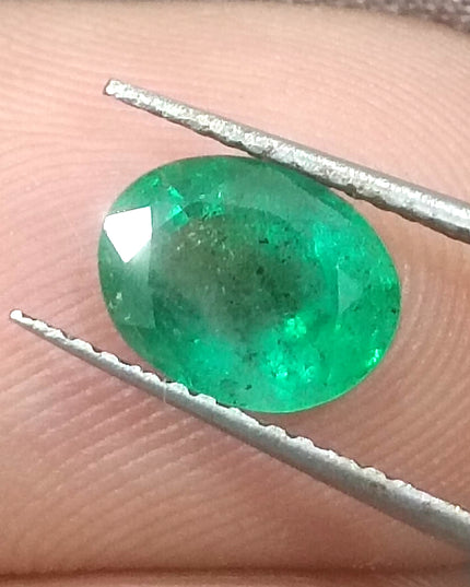 1.51ct Vivid Deep Golden Green Natural Zambian Emerald
