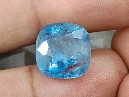 17.96ct Untreated Blue Sapphire Natural IIGJ Certified Burmese Cushion Cut Gemstone