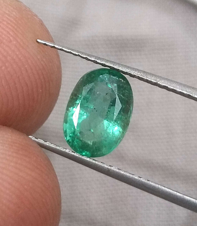 1.38ct Certified Zambian Natural Emerald.