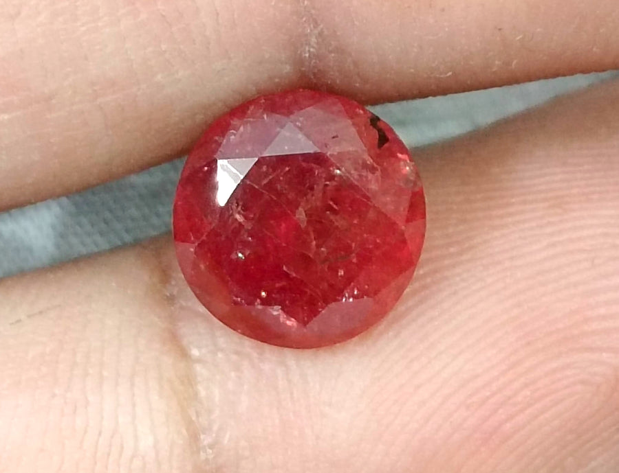 Burmese Ruby 5.00ct Certified Pigeon Blood Red Round Cut Unheated Loose Gemstone