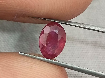 Certified 0.99ct Untreated Natural Pigeon Blood Red Ruby.