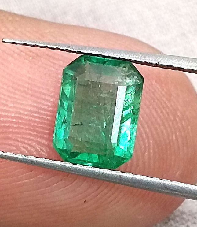 Certified 1.62ct Natural Zambian Emerald