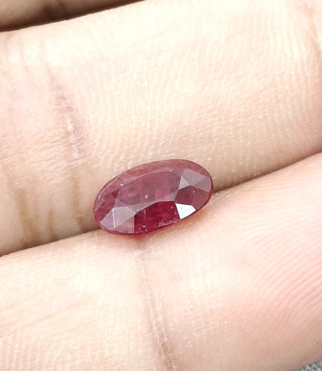 2.12ct Natural Ruby Unheated Mozambique SGL Certified Rasberry Red Oval Cut Loose Gemstone