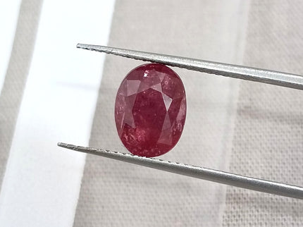 2.23ct Untreated Natural Ruby SGL Certified Deep Rasberry Red Oval Loose Stone