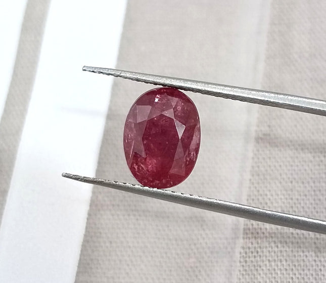 2.23ct Untreated Natural Ruby SGL Certified Deep Rasberry Red Oval Loose Stone