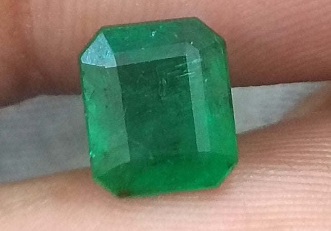 2.09ct Deep Velvet Green Zambian Emerald Minor Oiled Loose Gemstone